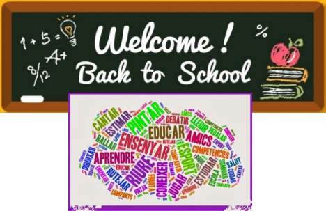 Benvinguts i benvingudes al nou curs escolar 2019-20!!